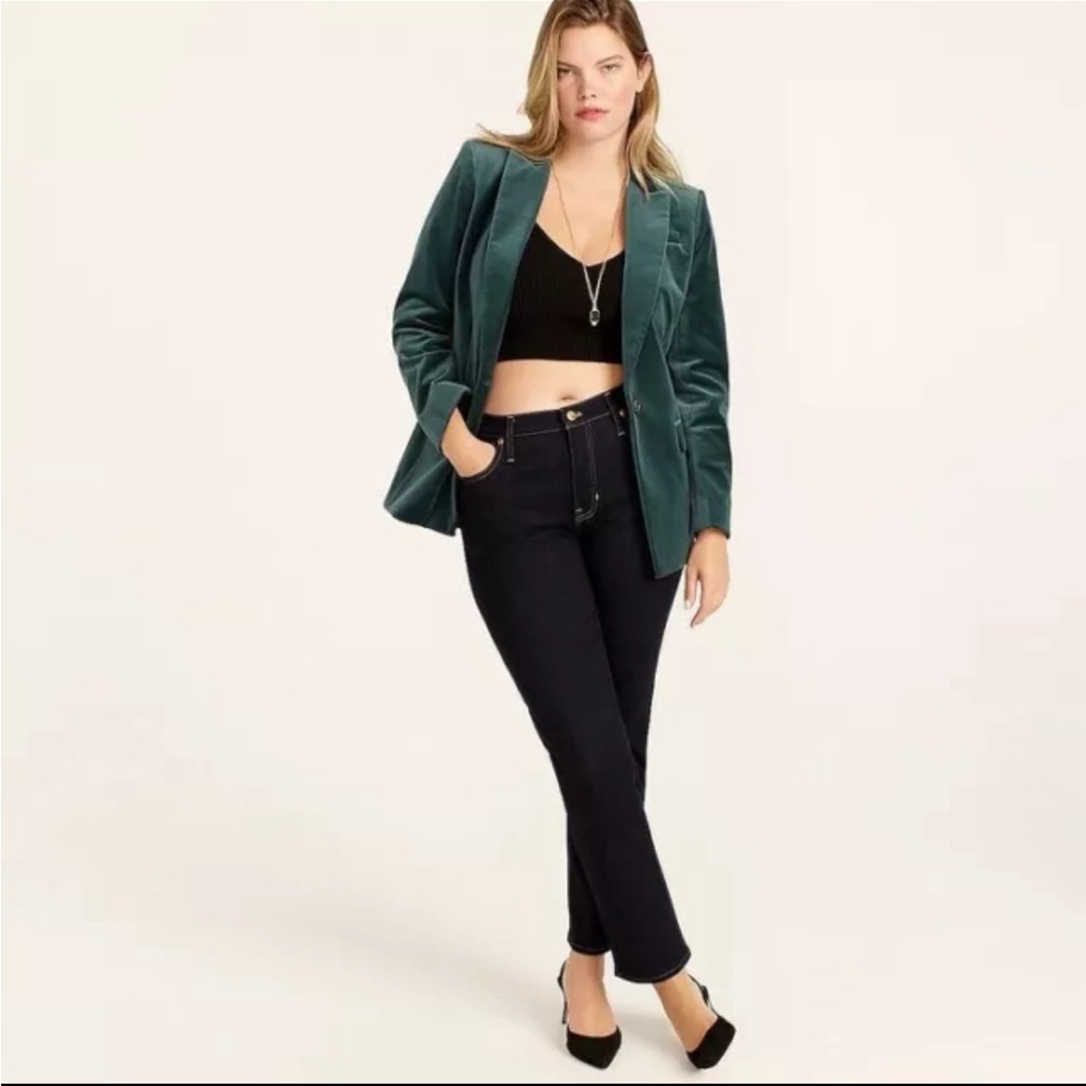 J. Crew velvet blazer size 16. Single button. New without tags. Tall.